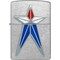 Zippo 2024 Zippo Red & White Blue Star, Street Chrome ZIP-48903 - alternate 1